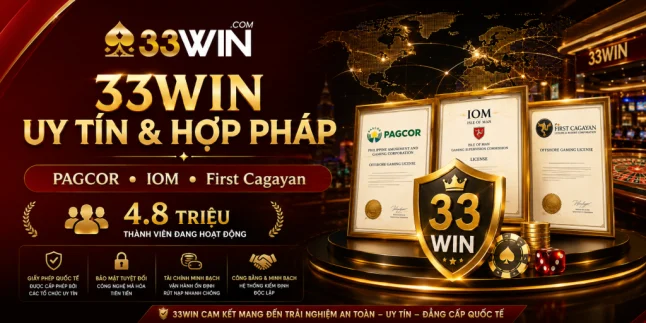 Cơ sở pháp lý giúp trang chủ 33WIN hoạt động minh bạch 
